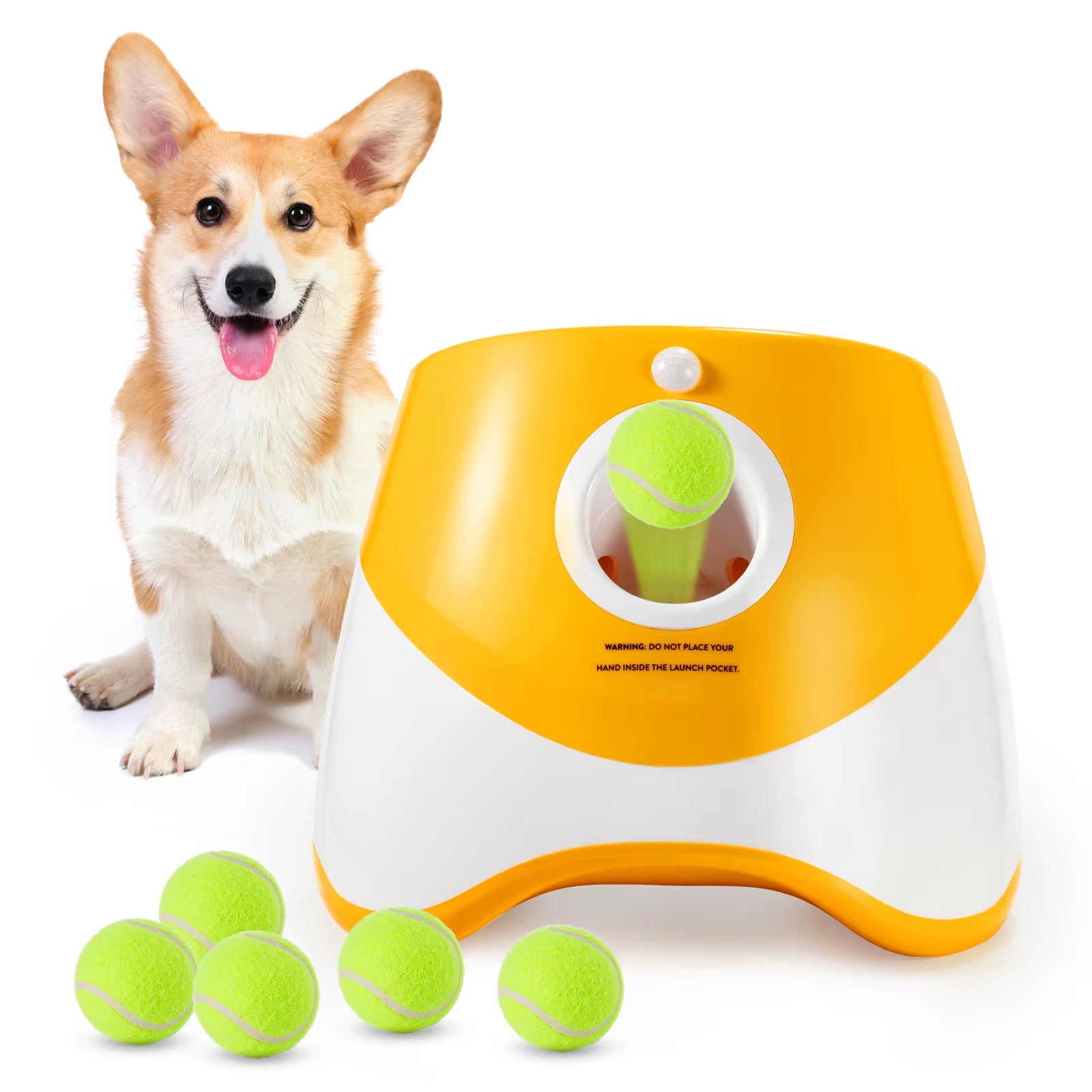 Automatic Dog Ball Launcher – Interactive Fetch Toy with USB Charging