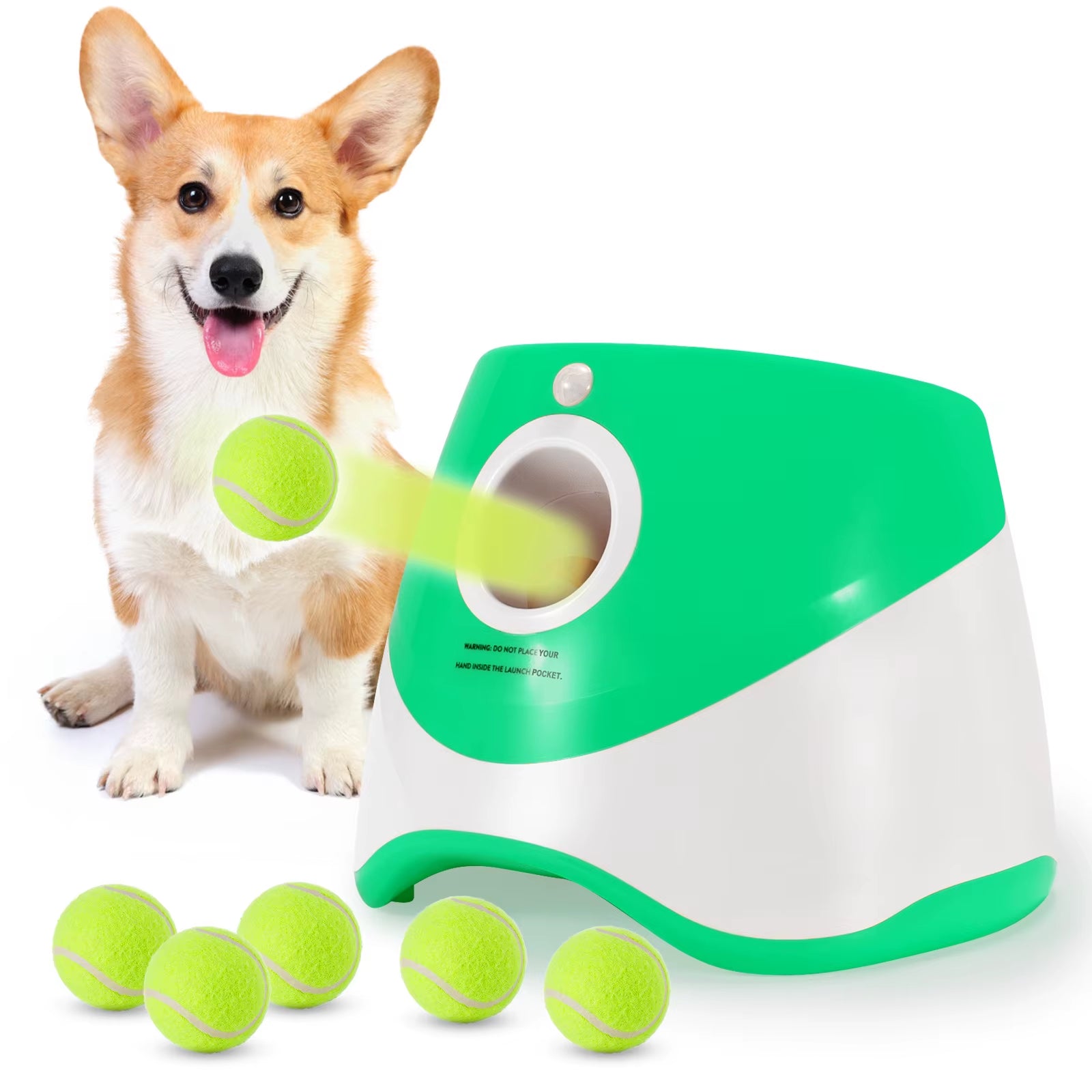 Automatic Dog Ball Launcher – Interactive Fetch Toy with USB Charging