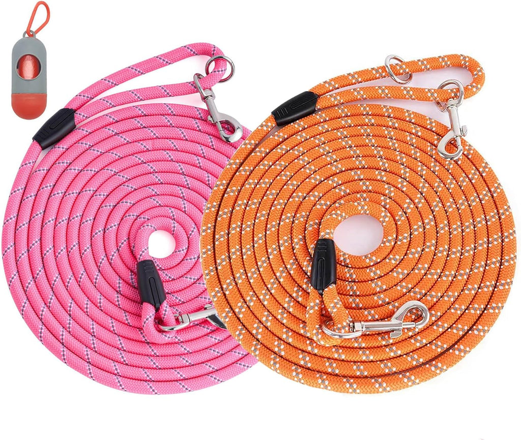 Long Dog Leash for Training 10FT/16FT/20FT/30FT/50FT/100FT, Reflective Tie Out, Heavy Duty Dog Lead for Large, Medium & Small Dogs - outside Walking, Playing, Camping, Yard