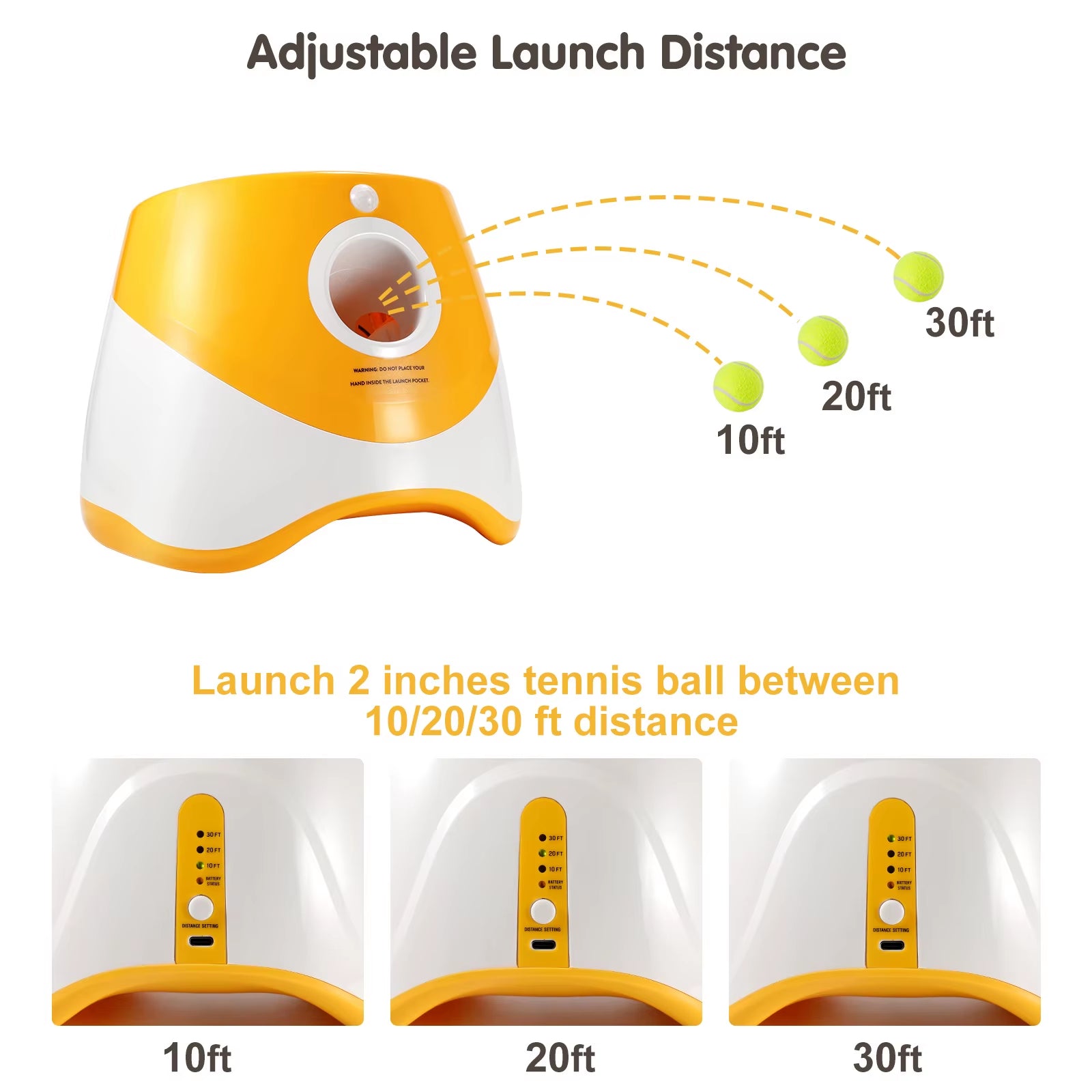 Automatic Dog Ball Launcher – Interactive Fetch Toy with USB Charging