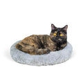 Faux Fur Self Warming Cat Bed Cozy Donut Design Pet Bed Soft Comfortable Sleeping Surface Ergonomic Support Cat Nest Curling Up
