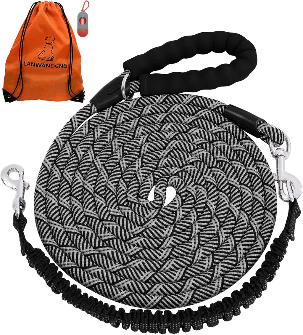 Long Dog Leash for Training 10FT/16FT/20FT/30FT/50FT/100FT, Reflective Tie Out, Heavy Duty Dog Lead for Large, Medium & Small Dogs - outside Walking, Playing, Camping, Yard