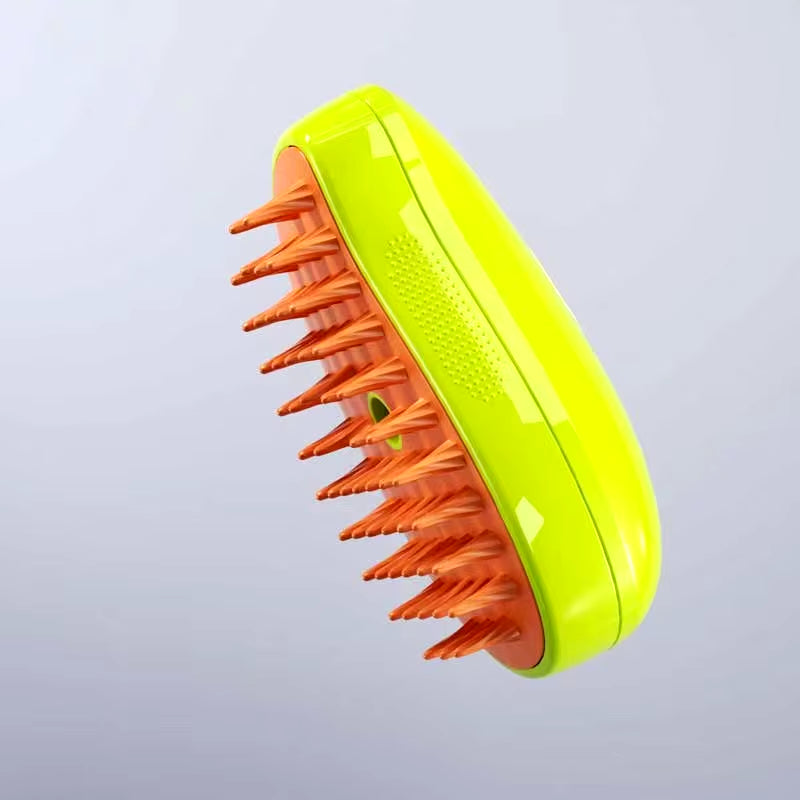 3-in-1 Steam Pet Grooming Brush – Deshedding, Massage & Hair Removal