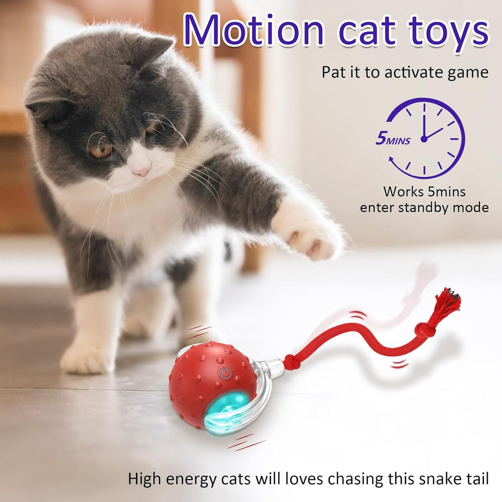 Motion-Activated Interactive Cat Ball – Rolling, Chirping Toy for Endless Indoor Play