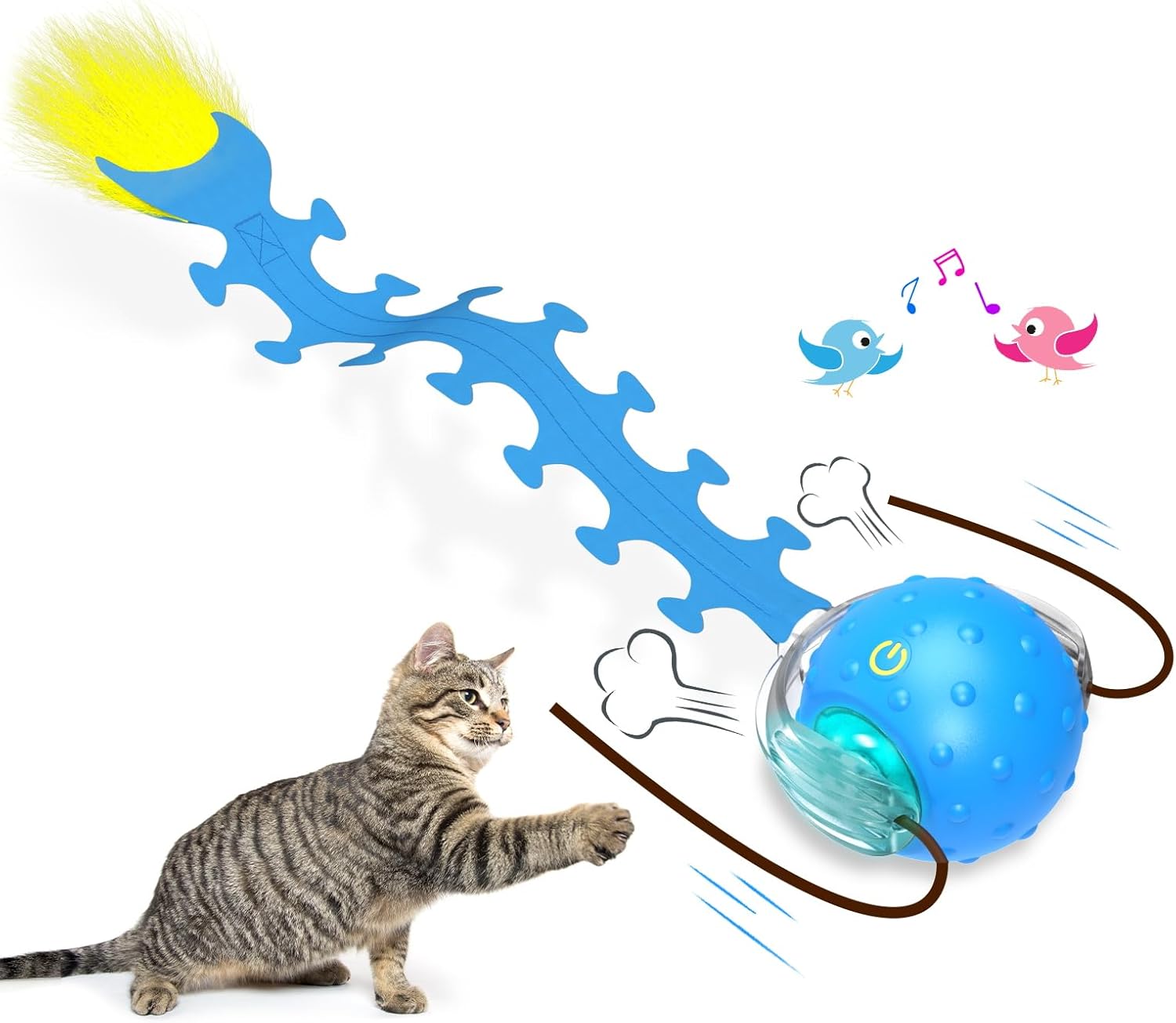 Motion-Activated Interactive Cat Ball – Rolling, Chirping Toy for Endless Indoor Play