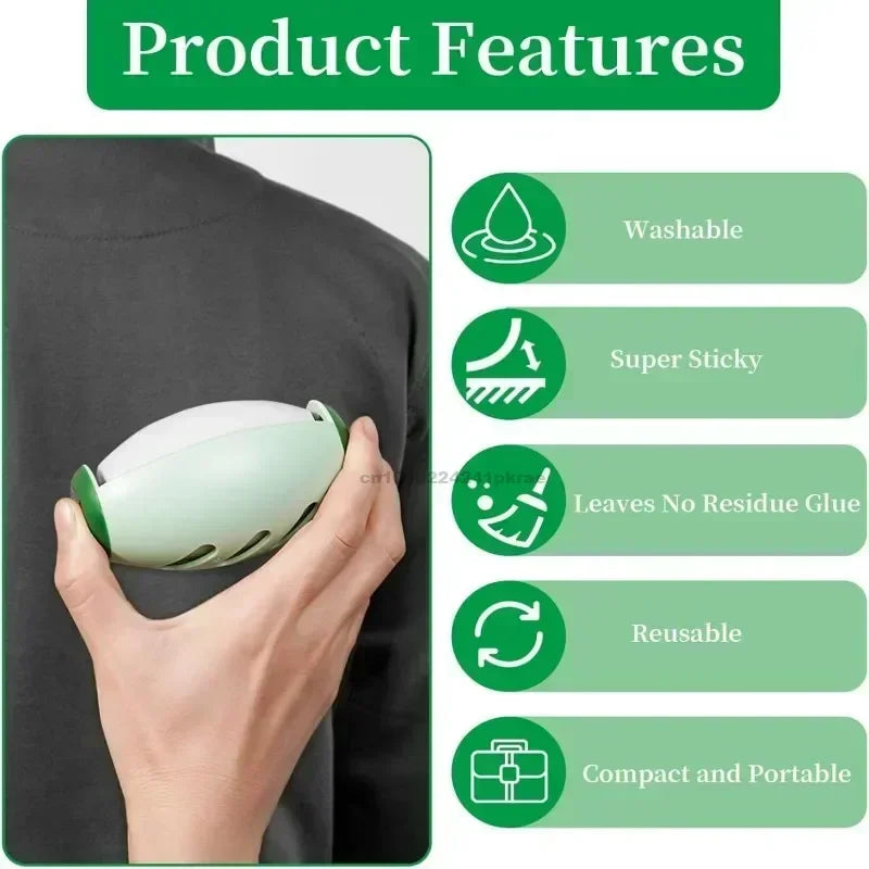 Portable Lint Remover Roller Washable Needed for Clothes Pets Dust Green Pet Hair Remover Lint Removing Tool Durable Plastic