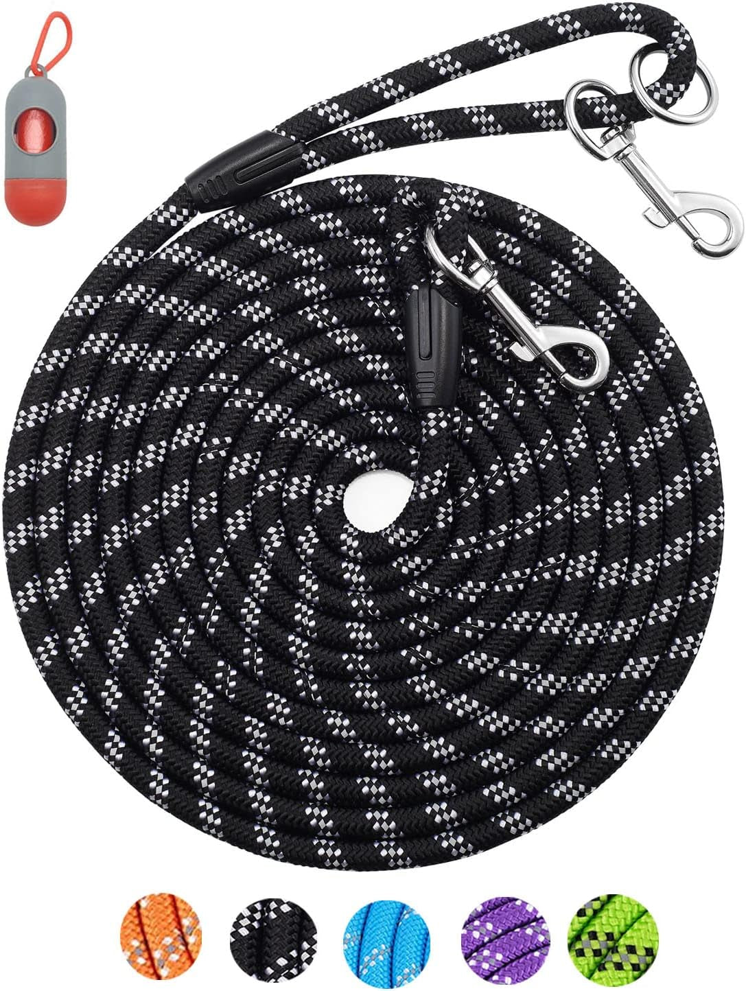 Long Dog Leash for Training 10FT/16FT/20FT/30FT/50FT/100FT, Reflective Tie Out, Heavy Duty Dog Lead for Large, Medium & Small Dogs - outside Walking, Playing, Camping, Yard