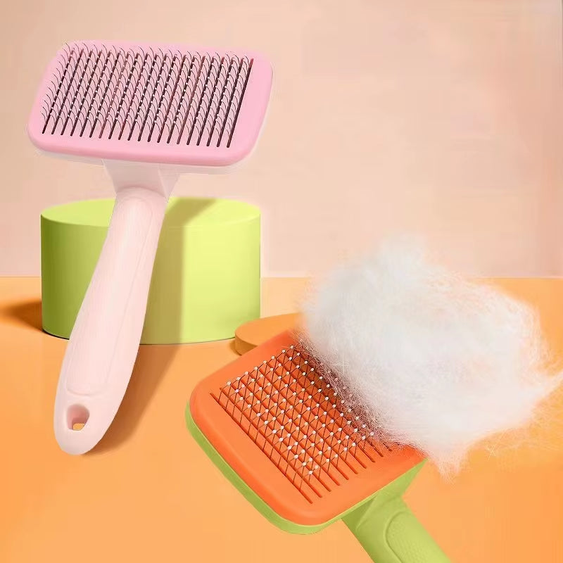 Self Cleaning Dog Brush Comb Pet Grooming Hair Remover Combs Brush Floating Hair Pet Grooming Brush Cat Supplies