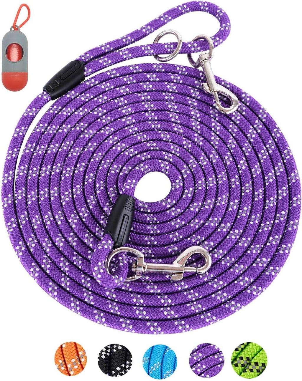 Long Dog Leash for Training 10FT/16FT/20FT/30FT/50FT/100FT, Reflective Tie Out, Heavy Duty Dog Lead for Large, Medium & Small Dogs - outside Walking, Playing, Camping, Yard