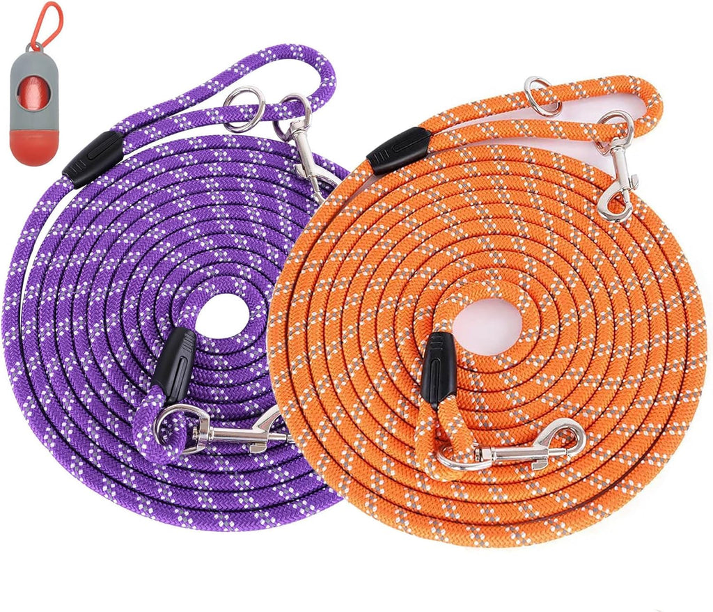 Long Dog Leash for Training 10FT/16FT/20FT/30FT/50FT/100FT, Reflective Tie Out, Heavy Duty Dog Lead for Large, Medium & Small Dogs - outside Walking, Playing, Camping, Yard