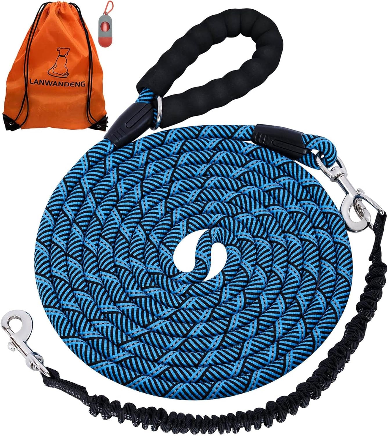 Long Dog Leash for Training 10FT/16FT/20FT/30FT/50FT/100FT, Reflective Tie Out, Heavy Duty Dog Lead for Large, Medium & Small Dogs - outside Walking, Playing, Camping, Yard